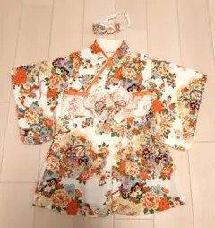 スイートマミー●着物●ロンパース●初節句●袴●花柄●オレンジ●スウィートマミー