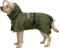 ⭐Doggy Hug 犬用レインコート 中・大型犬用 グリーン 2XLのサムネイル