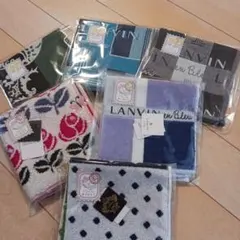 【包装済★匿名配送】LANVIN他　 タオルハンカチ 6枚セット