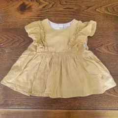 petit main イエロー ワンピース 80