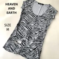 HEAVEN AND EARTH ゼブラ柄　リング付き　Tシャツのサムネイル