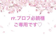rr.プロフ必読様ご専用ページです♡