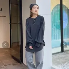 UngridボリュームワッフルロングスリーブTee