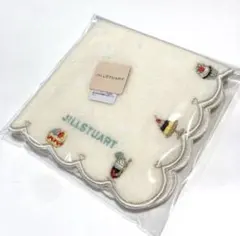 新品　ジルスチュアート　タオルハンカチ　スイーツ柄　大判サイズ　ホワイト