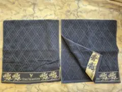 Izak Valentino ネイビー フェイスタオルセット