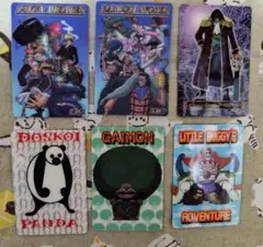 ONE PIECE 海賊王グミ プラスチック カード ダブりなし 6枚セット