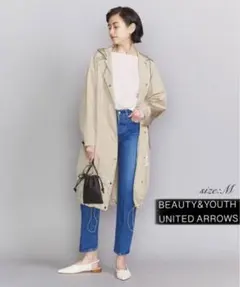 美品 BY ユナイテッドアローズ 軽量 ミドル丈 ロングブルゾンコート