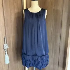 SHIPS シップス　フォーマル　ノースリーブワンピース／ネイビー