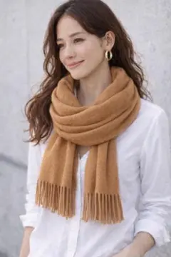 Johnstons ジョンストンズ 中判　カシミヤ100% ハニーラテ キャメル