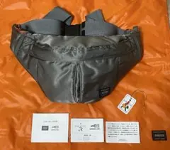 PORTER タンカー ウエストバッグ ボディバッグ シルバーグレー　L サイズ