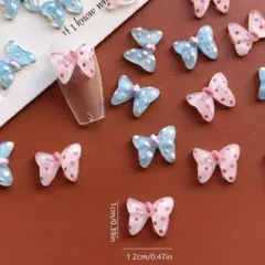 ネイルパーツ 10個セット ミニーリボン パルパルーザカラー ミニーマウス