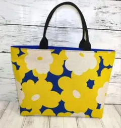 ハンドメイドトートバッグ　お散歩バッグ　サブバッグ　北欧　花柄