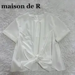 maison de R メゾンドアール 半袖ノットブラウス 日本製 F - メルカリ