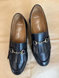 プラットフォーム 厚底 ローファー ブラック