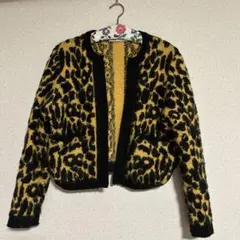 ヒョウ柄ショート丈カーディガン