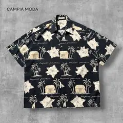 2989 古着CAMPIA MODAアロハシャツ好デザイン好配色サーフアメカジLのサムネイル