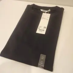 【2枚セット】エアリズム　オーバーサイズTシャツ（5分袖）BLACK　M