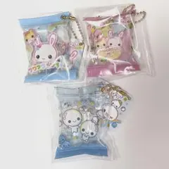 フワフワらびちゃん　ぷくぷくあわわちゃん エアインキーホルダー　シャカシャカ