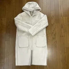 SIMPLICITE フード付きリバーシブルコート　フェイクムートン&ボア