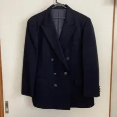 【値下げ】ネイビー ダブルボタン　 冬物テーラードジャケット　⚠️ネーム刺繍あり