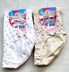 【新品】婦人　綿100%プリント柄ショーツ　サイズL寸　2枚組×2組（4枚）