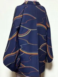 未使用品　和服　ポリエステル　幾何学模様　羽織(羽織紐) 早い者勝ち