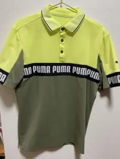 PUMA ポロシャツ イエロー/オリーブ