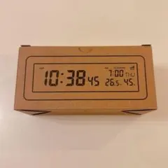 未使用　無印良品　デジタル電波時計(大音量アラーム機能付) ホワイト