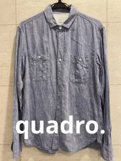 quadro 日本製 長袖シャツ 青系のサムネイル