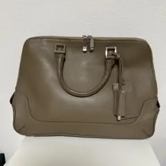 ダブルオイルシュリンク トートバッグ 万双 グレー 牛革 - メルカリ