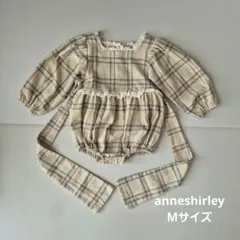anneshirley チェック柄ロンパース Mサイズ