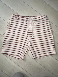 GU 白赤ストライプ ショートパンツ