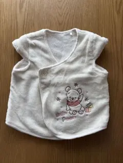ベスト　ボア　プーさん　黄色　50 60 70 フリース　ベビー　ディズニー
