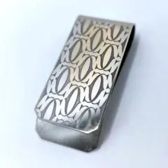 27322✨️カルティエ 2C ロゴ総柄 マネークリップ デコール シルバーのサムネイル