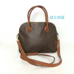 セリーヌ マカダム柄 ドーム型 2WAY ハンドバッグ ヴィンテージ レディース