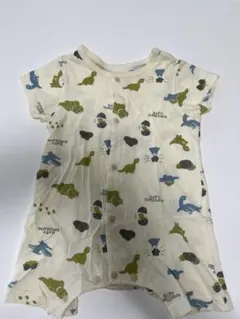 恐竜柄ロンパース 60-70cm 半袖