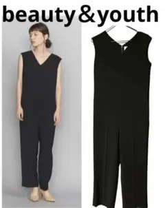 ビューティアンドユース　ＤＲＥＳＳ　 Ｖネックノースリーブオールインワン