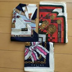 CELINE シルクハンカチ 3点セット
