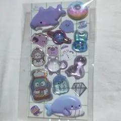 【青紫色】おすそわけシール ボンボンドロップシール等