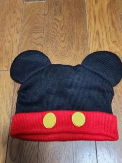 美品　ミッキーマウス 耳付きニット帽