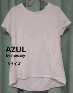 【AZUL by moussy】バックレース 半袖 カットソー 白 Sサイズのサムネイル