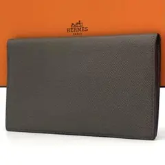 【極美品】HERMES エルメス　シチズンツイル　ロング　レザー　ダークグレー 2026年最新】シチズン ツイルロングの人気アイテム - メルカリ