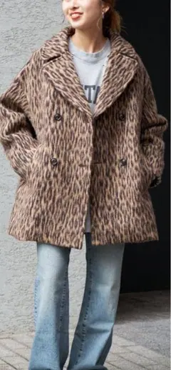 TICCA レオパード柄 ピーコート 新作　新品タグ付き 2025年最新】ticca コート レオパードの人気アイテム - メルカリ