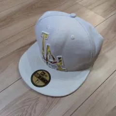 New Era キャップ　ロサンゼルスドジャース　白7 1/2（59.6cm）