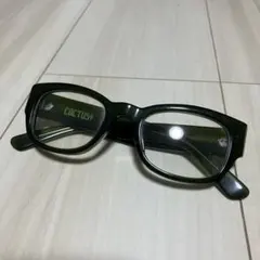 太フチ眼鏡　クリアグリーン