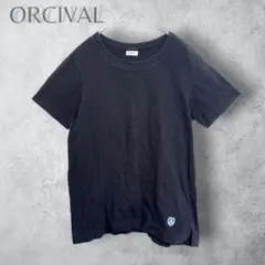 【ORCIVAL】　クルーネックTシャツ　ブラック　黒　1 ワンポイント