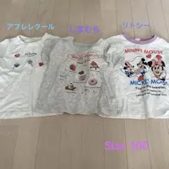 キッズTシャツ3点セット（花柄・ミニーマウス）
