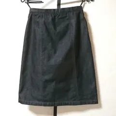 ダークデニム タイトスカート ひざ丈 Sサイズ コムサイズム 日本製