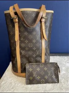 ルイヴィトン★モノグラムバケット★ポーチ付き★LOUIS VUITTON