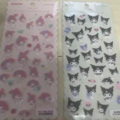 ふわふわサンリオキャラクターズしーる　マイメロ、クロミ２枚セット